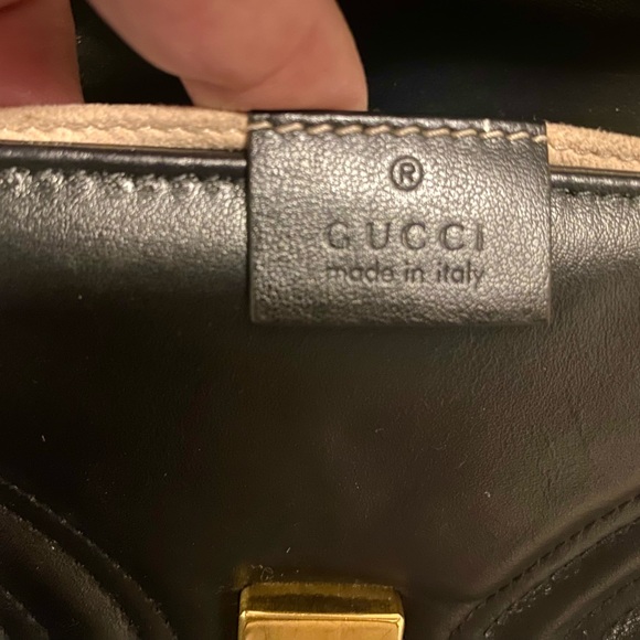 ❤️ GG MARMONT SMALL SHOULDER BAG BLACK/GOLD - Picture 15 of 16